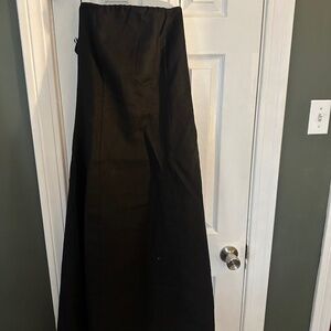 Anthropologie black, strapless, midi dress